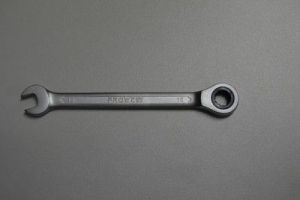 Plochý ráčnový klíč 10mm, ráčna - chrom vanad