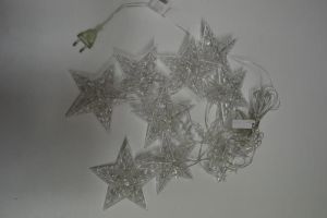 Vánoční osvětlení - závěs hvězdy - bílé PRC