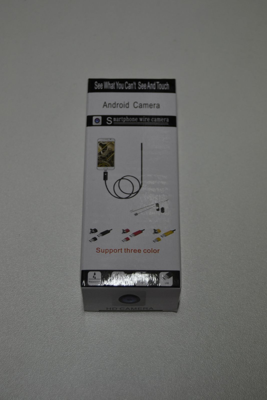 USB endoskopická kamera tvrdý kabel 2m a zrcátkem i pro mobil