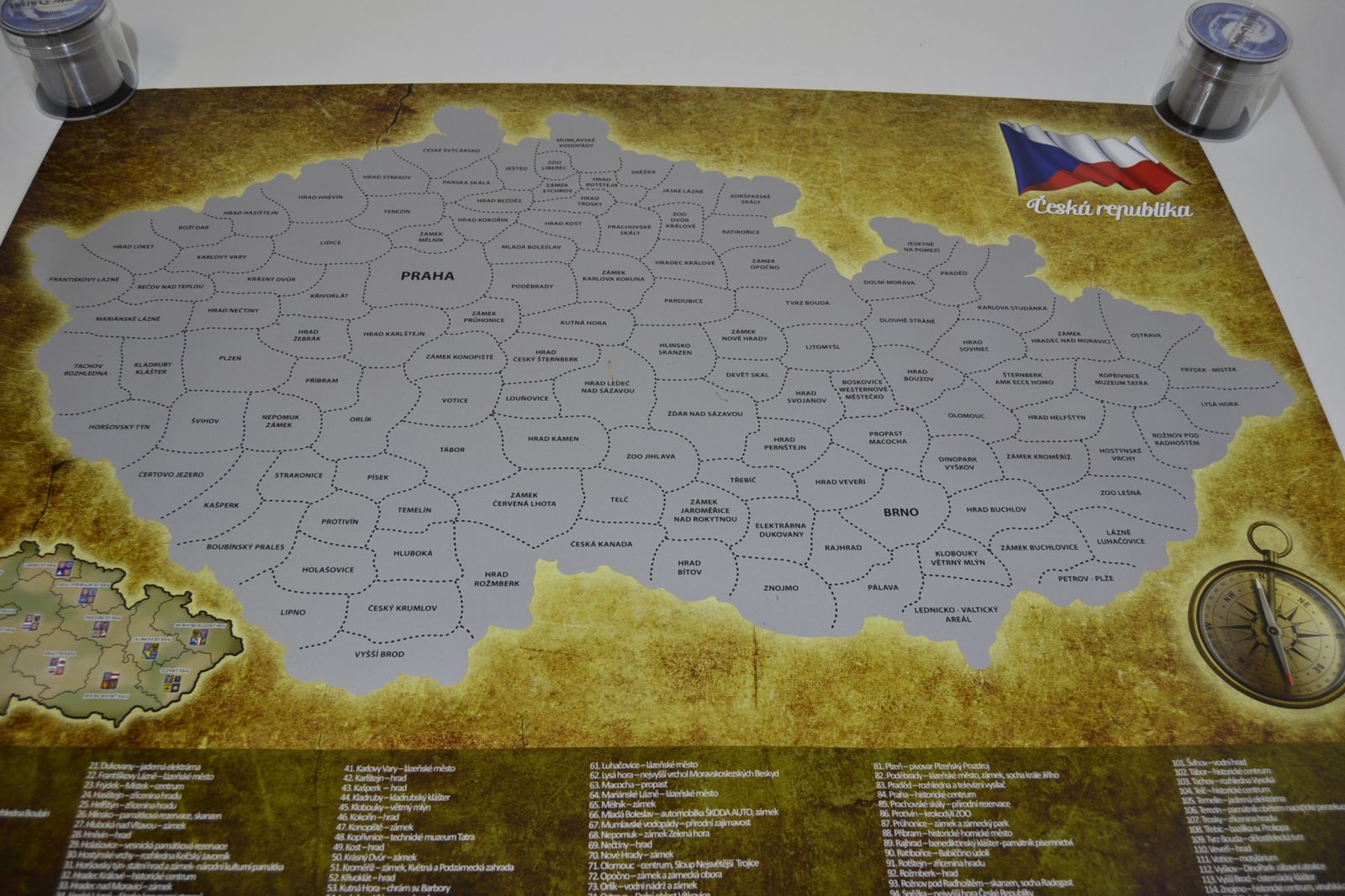 Velká stírací mapa České republiky PRC