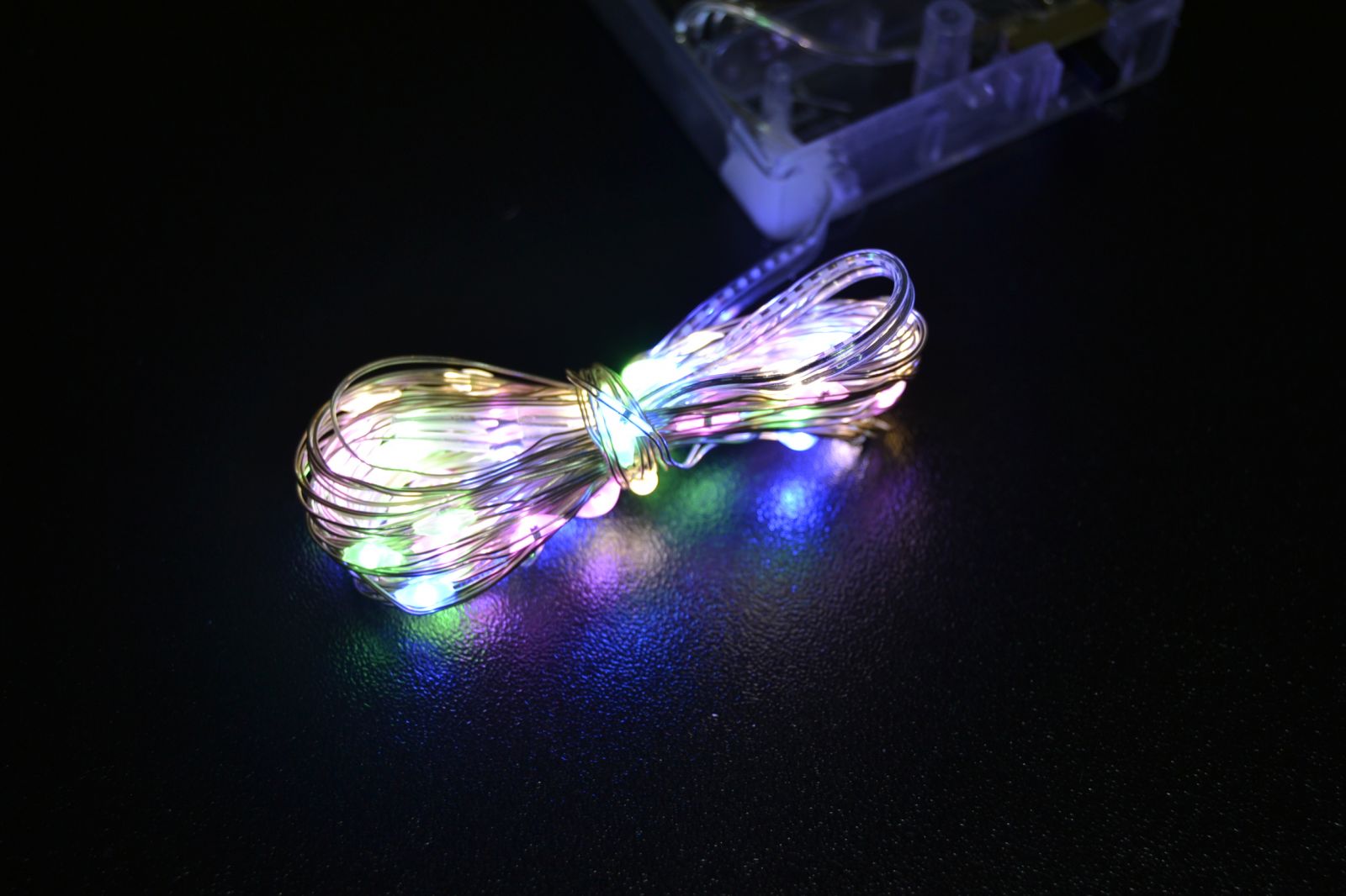 Vánoční osvětlení 50 LED barevné na baterie SD, bateriové