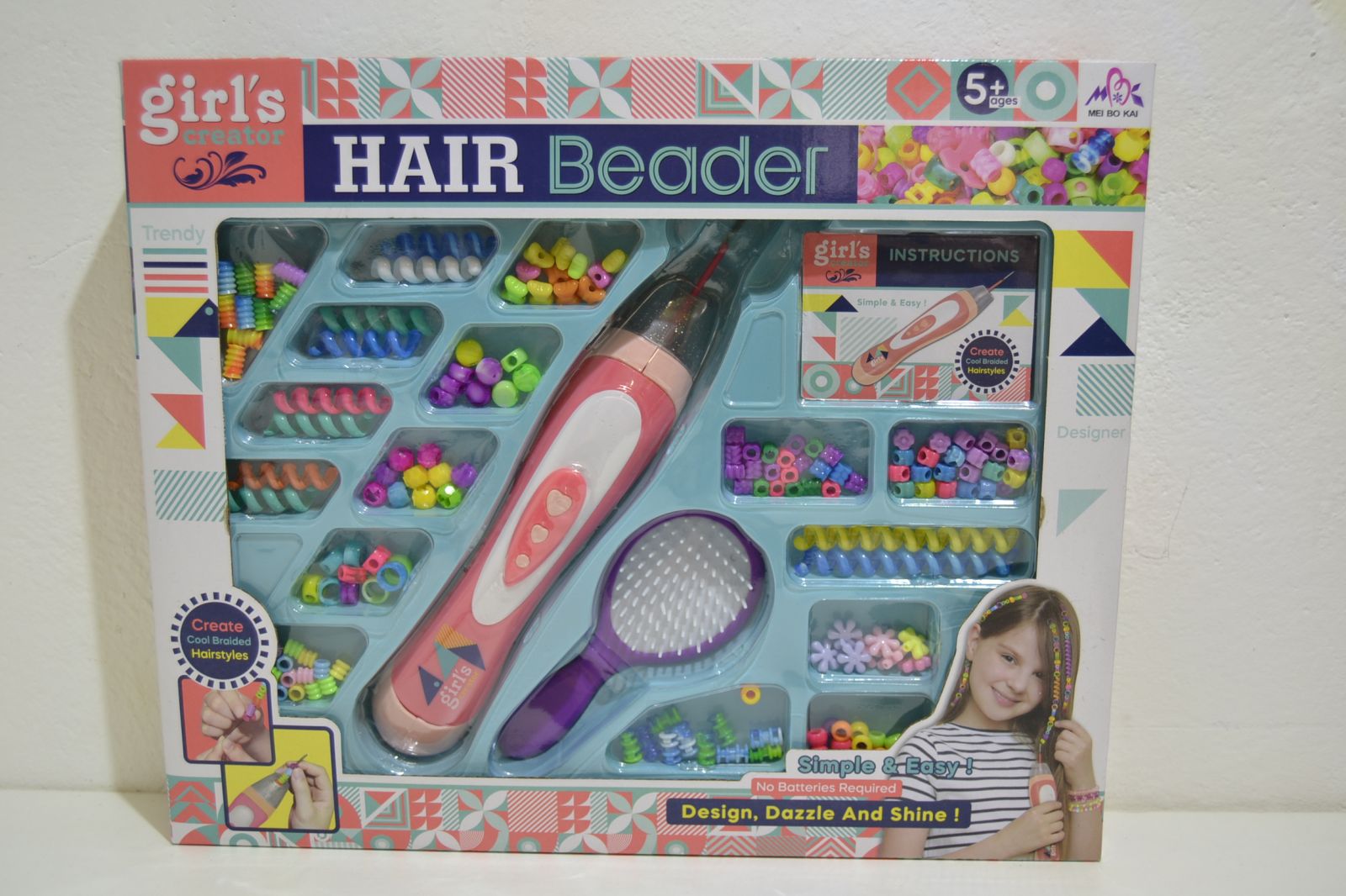 Copánkovač, navlékač korálků - velká sada - Hair Beader 205K PRC