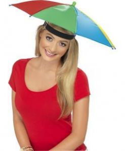 Deštník na hlavu barevný - slunečník