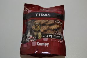 Pamlsek pro psy Tiras Compy - sušené telecí maso