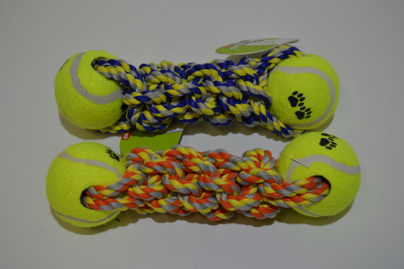 Hračka pro psy - Splétaný provaz s dvěma tenisáky PRC