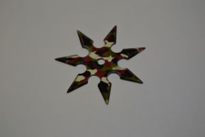 Hvězdice maskáč - šuriken - 7 hrotů - ninjitsu PRC