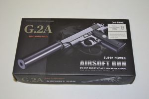 Kovová kuličkovka s tlumičem G2A - BB 6 mm - kuličková pistole airsoft