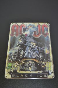 Plechová reklamní cedule 20 x 30 cm, AC/DC Black Ice 018