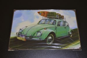 Plechová reklamní cedule 20 x 30 cm, VW, Volkswagen brouk 005
