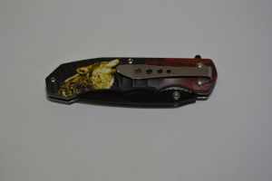 Zavírací nůž - Motiv vlka 20 cm