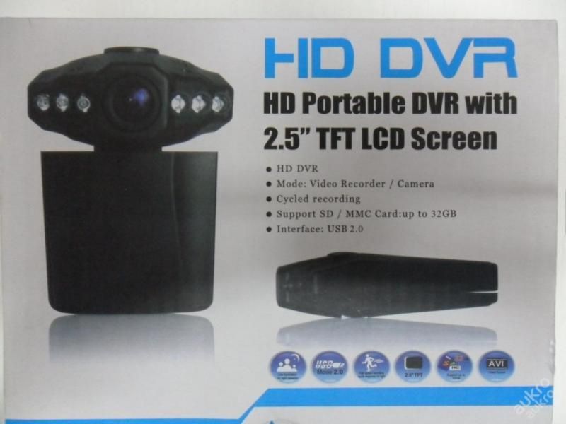 KAMERA DO AUTA NA SD KARTU - HD DVR - LED DISPLAY PRC